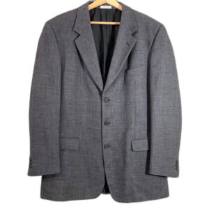 Vintage Yves Saint Laurent YSL Worsted wool Jacket Blazer Men's 46L Gray Italy